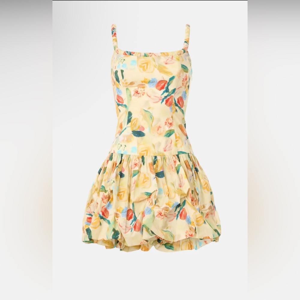 New ASTR the Label Keyla Drop Waist Bubble Hem Mini Dress size Large